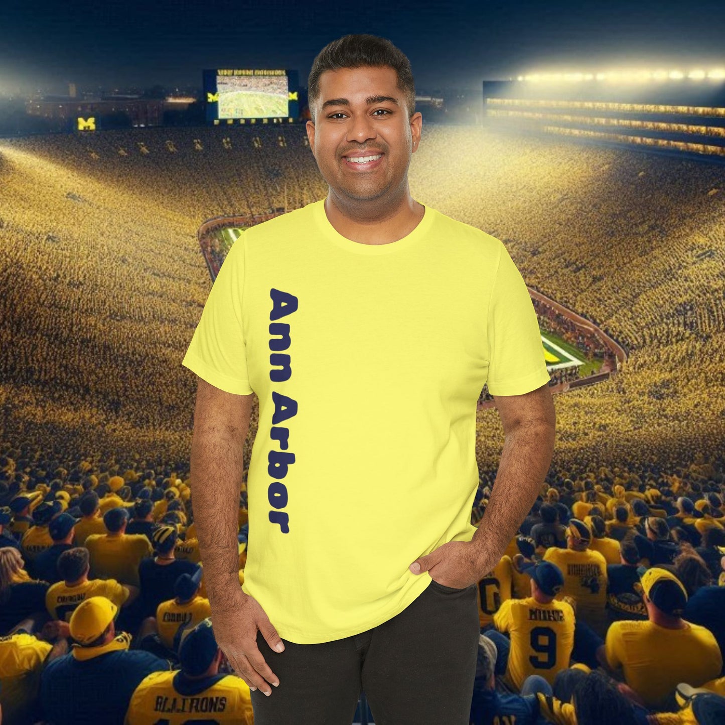 Ann Arbor Unisex Tee, College Spirit Shirt, Game Day Apparel, Casual Wear, Unique Graphic Tee