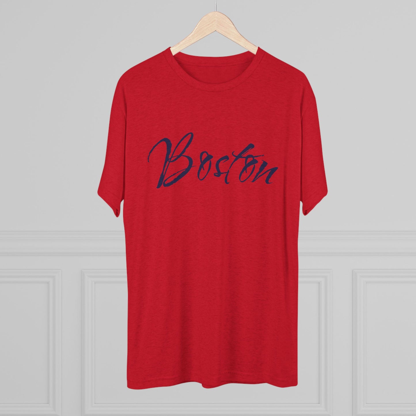 Boston Script Tee — Lightweight City Souvenir T‑Shirt, Super Comfortable Tri-Blend, Perfect for Gameday