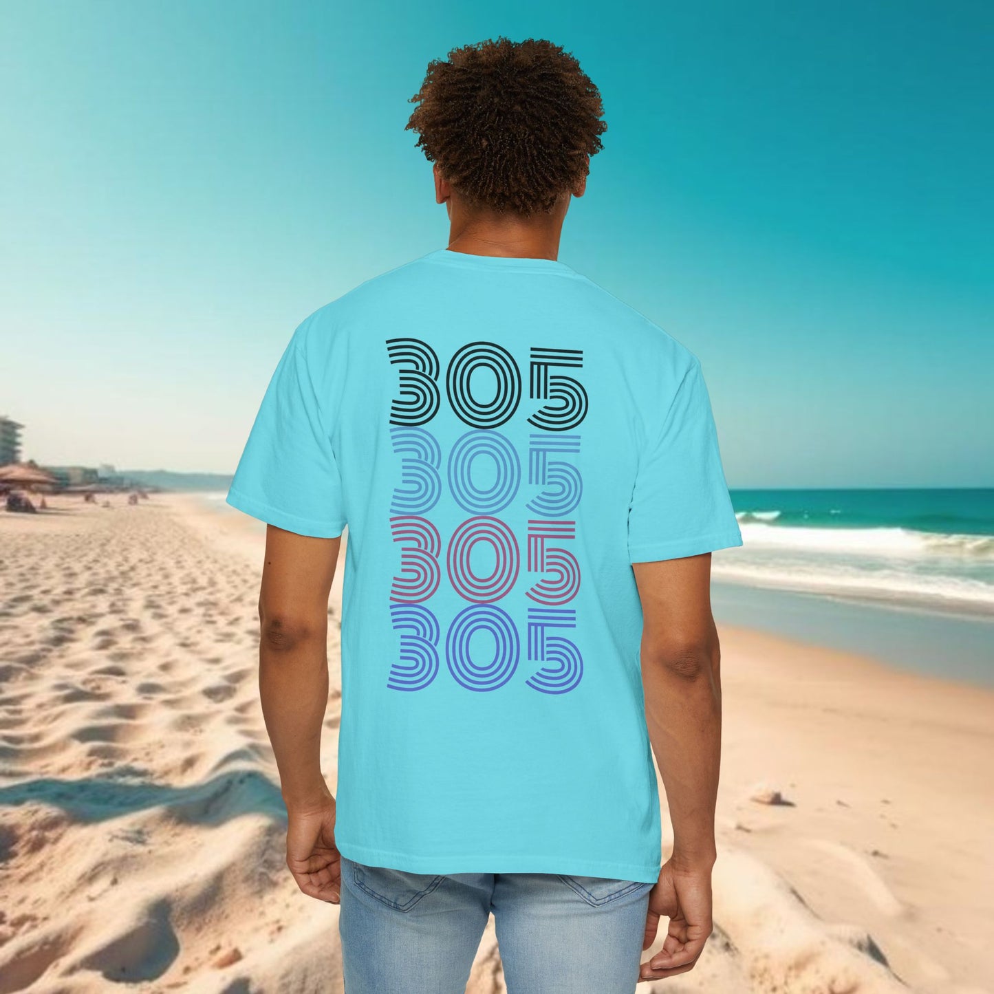 Miami Garment-Dyed T-Shirt - Vibrant Coastal Style, Unisex Summer Tee, Beachwear, Travel Souvenir, Gift for Miami Lovers