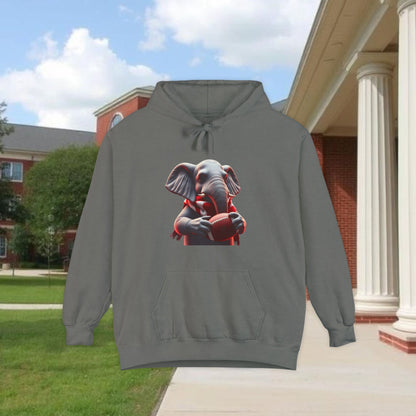 Elephant Graphic Hoodie for College Sports' Lovers, Cozy Unisex Sweatshirt, Unique Gift for Football Fans