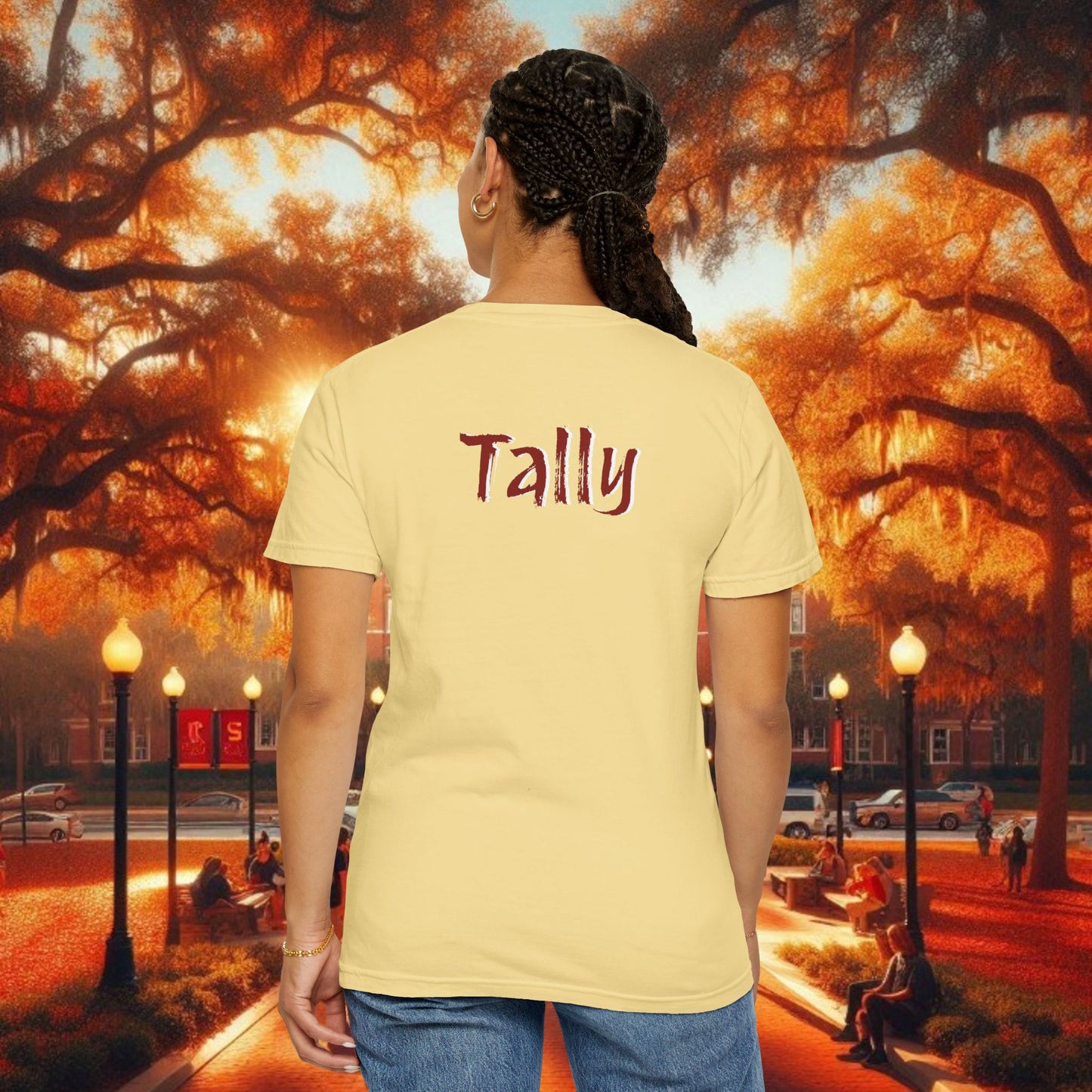 T-Shirt with Tally Design, Casual Wear, Gift for Sports Fans, College Apparel, Summer Fashion, State Pride Tee