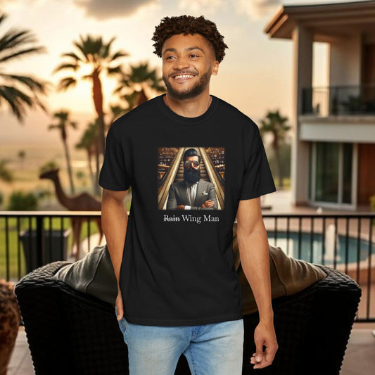 The Wing Man T-Shirt, Casual Unisex Tee, Gift for Him, Stylish Streetwear, Graphic Tee for Events, Fashionable Art Shirt