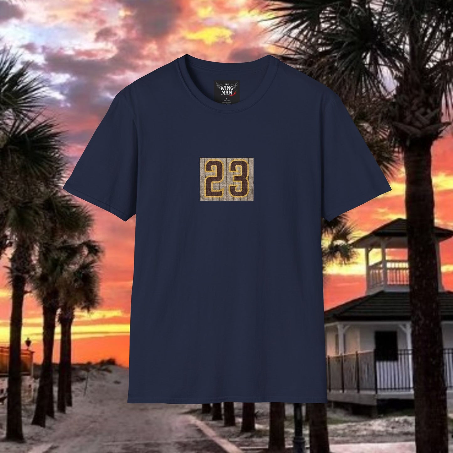 Baseball Stars Unisex Softstyle T-Shirt with Retro 23 Design, Casual Wear, Gift for Sports Lovers, Baseball Fans