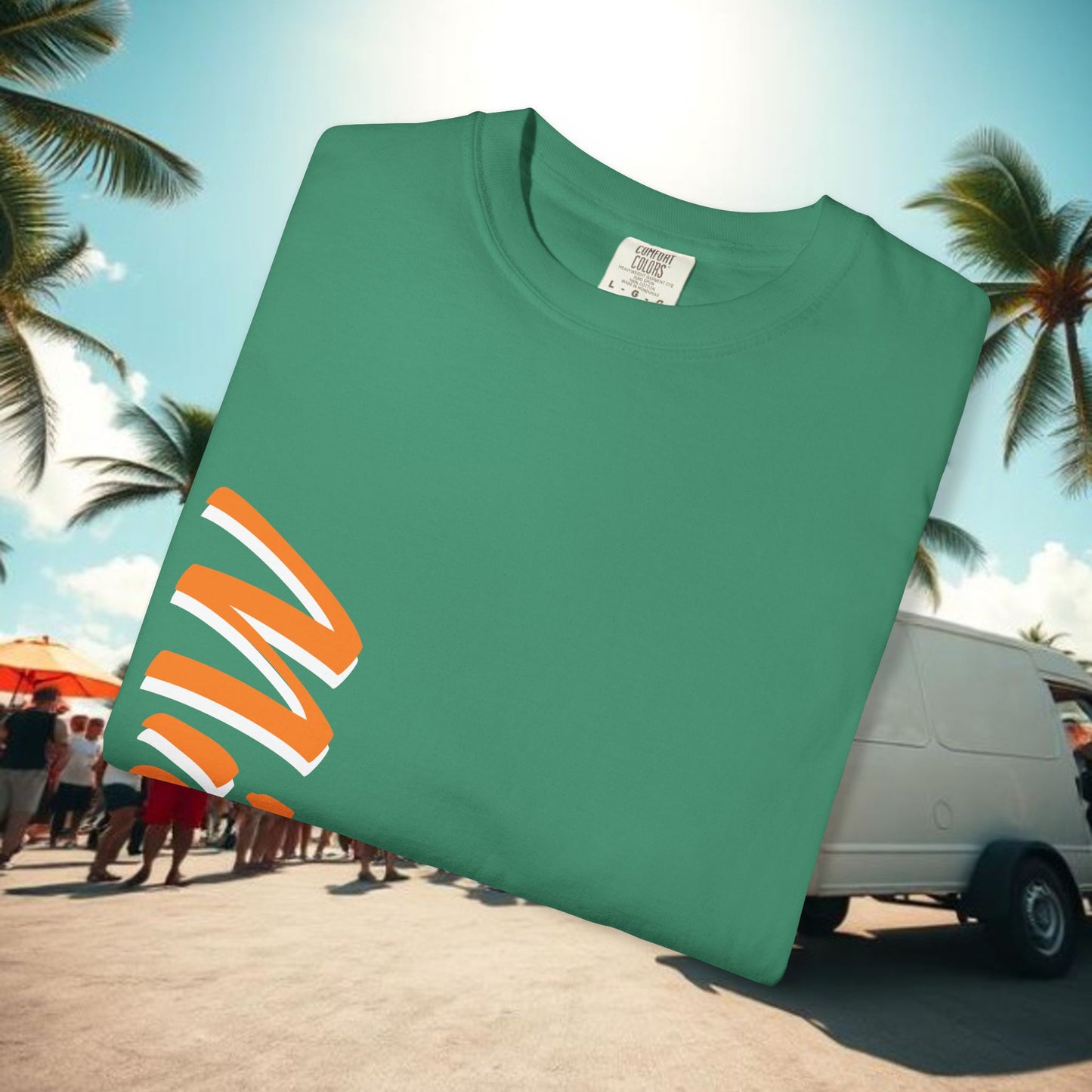 Miami Vibe Unisex Garment-Dyed T-shirt, Casual Wear, Summer Fashion, Nature Lovers, Beach Party, Gift Idea