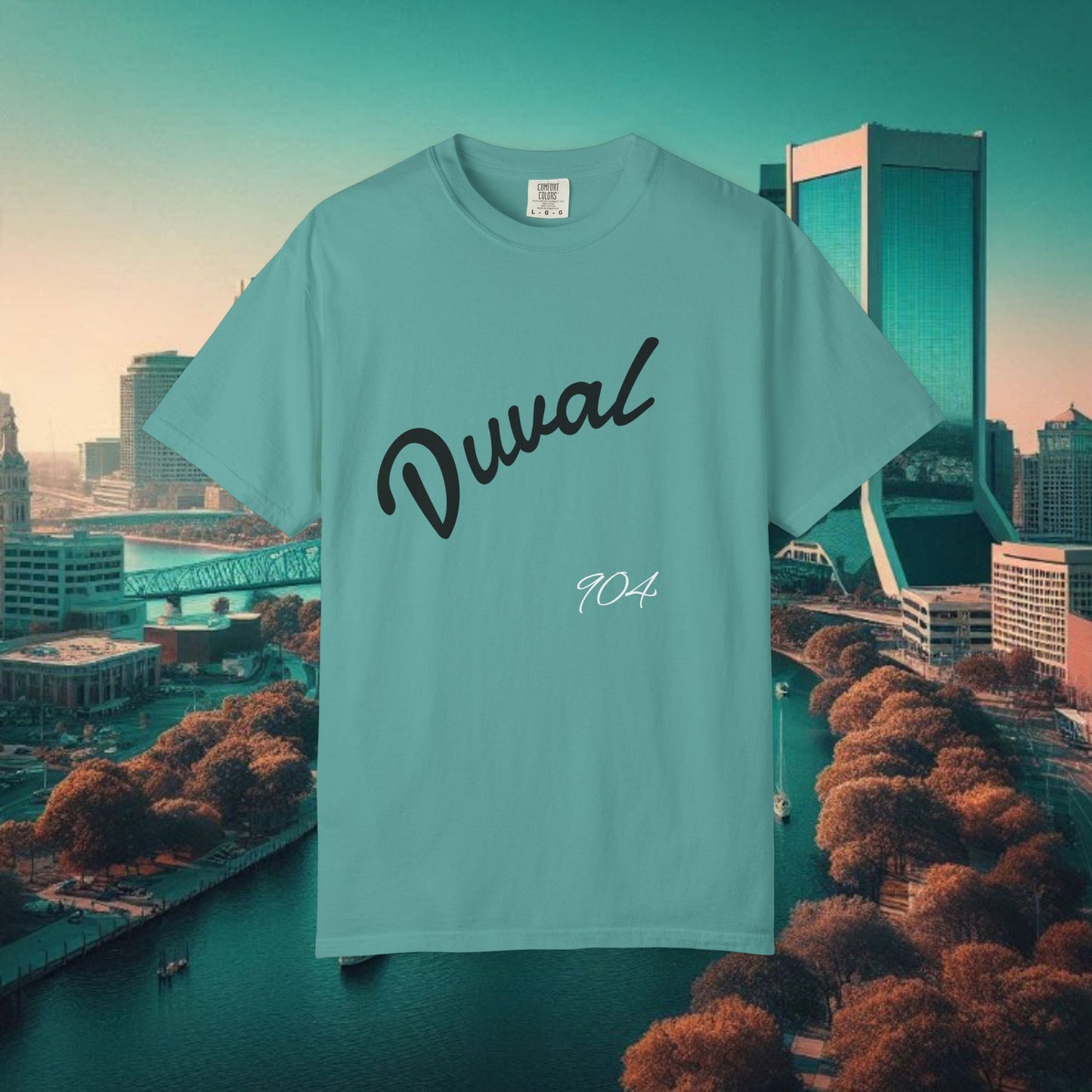 Duval Script T‑Shirt — Jacksonville Retro City Tee, Perfect for Gameday or Everyday Use. Soft style T-Shirt.