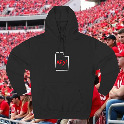 Cozy Three-Panel Fleece Hoodie, Casual Wear, Gift for Friends, Winter Comfort, Everyday Style, Ki-yi Design