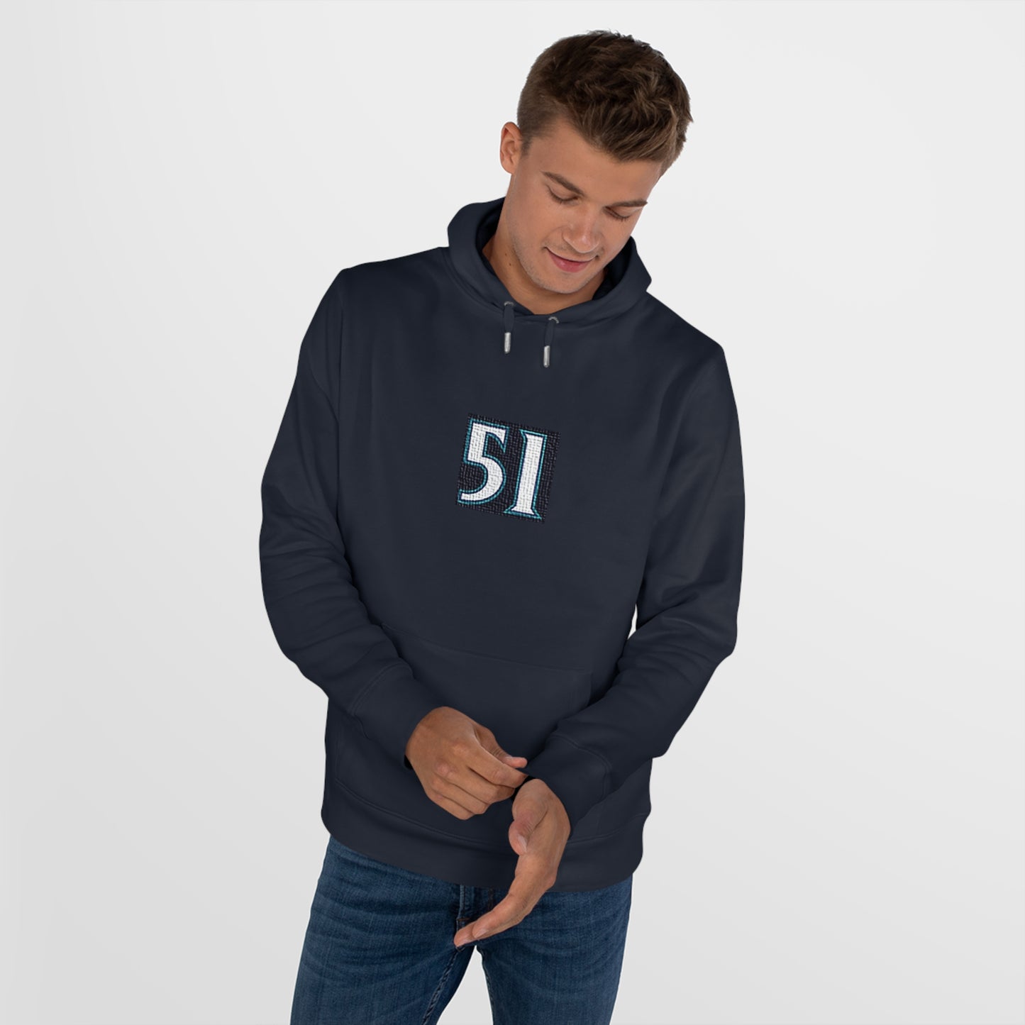 Legends #51 Hooded Sweatshirt - Cozy Gift for Him/Her, Casual Wear, Seattle in Japanese, Streetwear