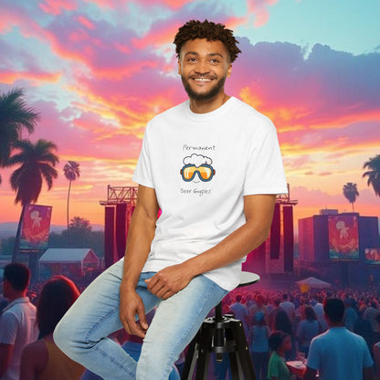 Unisex Beer Goggles Tee, Comedy T-Shirt, Festival Shirt, Funny Summer Tee, Barbecue Outfit, Gift for Beer Lovers