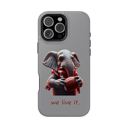 Elephant Football Case - Impact-Resistant Phone Cover, Unique Gift for Sports Lovers, Animal Case for Kids, Fun Accessories, Durable