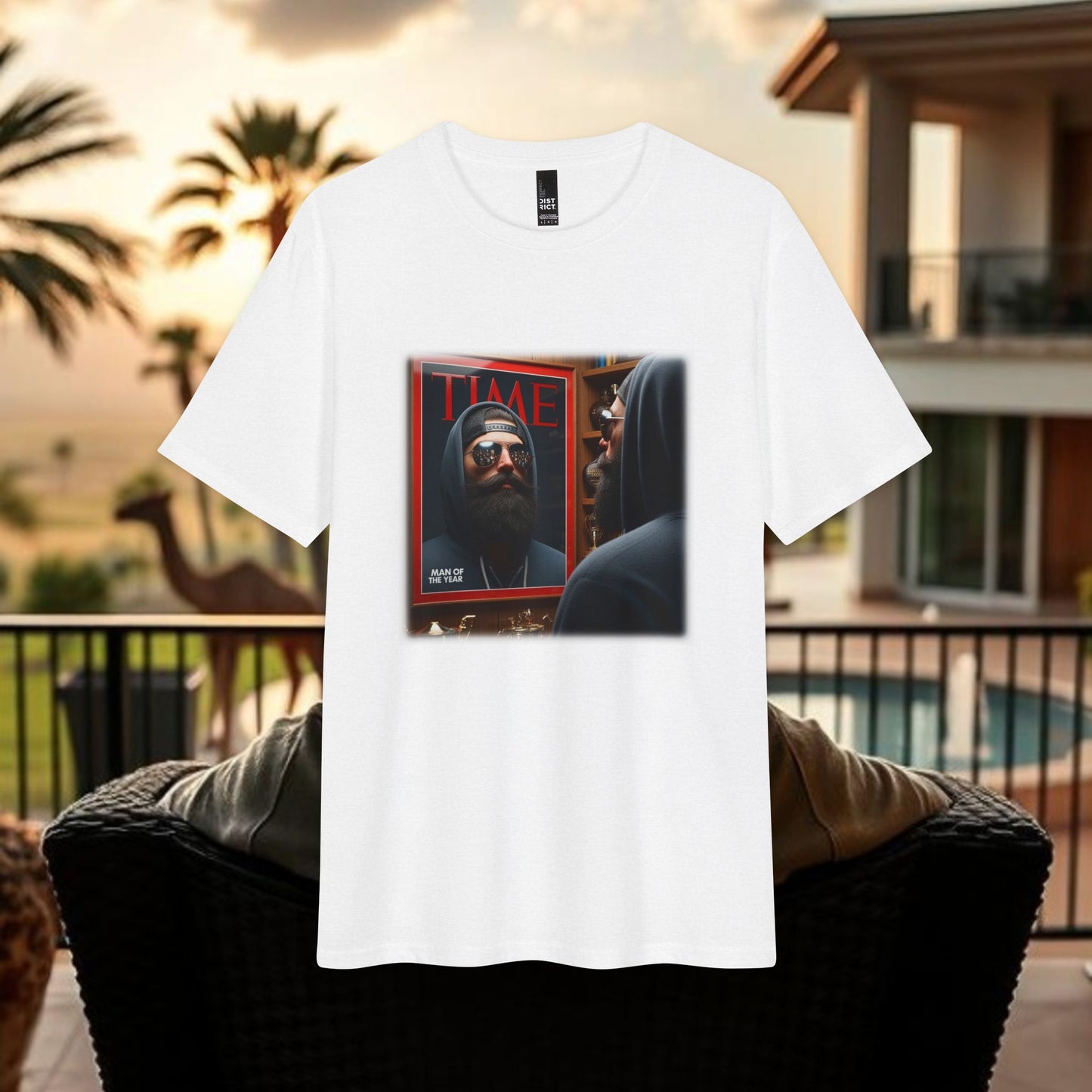 Wing Man "Man of the Year"Graphic Tee — Time Magazine Cover Mirror Design