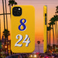 Vibrant Sports Phone Case, 8 24 Tribute, Impact-Resistant Case, Gift for Basketball Fans, Durable Phone Cover, Summer Vibe, Celebration