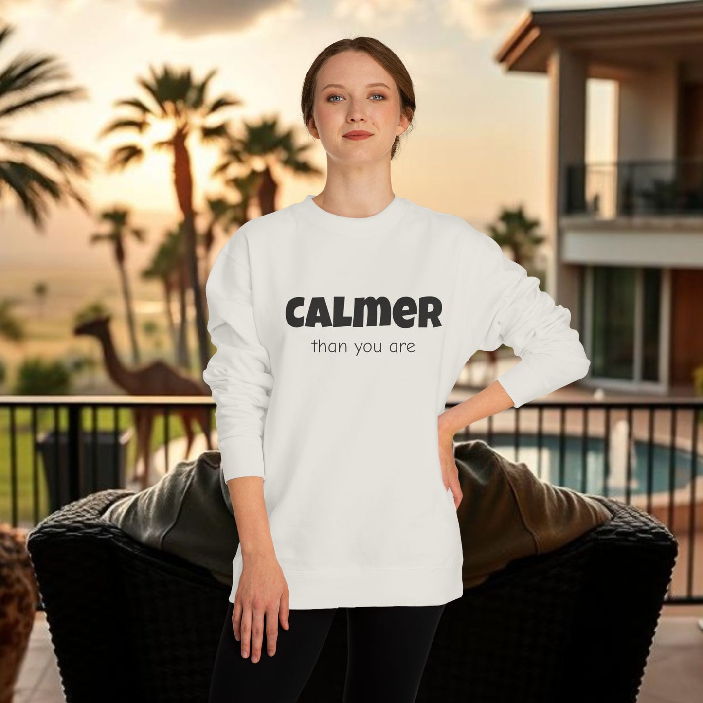 Calmer Than You Are Sweatshirt, Cozy Gift for Friends, Relaxed Style, Unisex Outerwear, Casual Layering