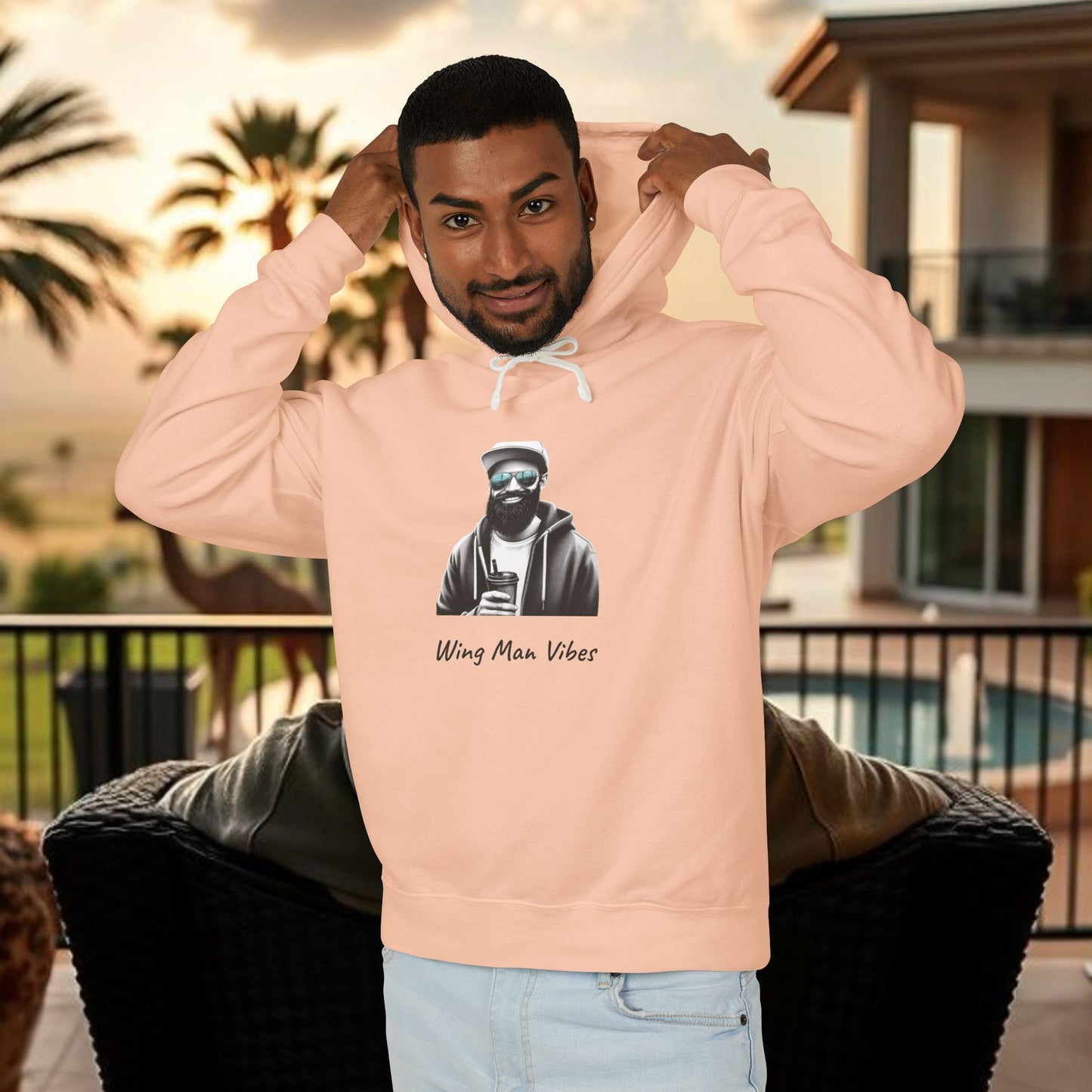 Unisex Wingman Vibes Hoodie, Casual Style Sweatshirt, Perfect Gift for Friends, Lightweight Hoodie for Everyday Wear