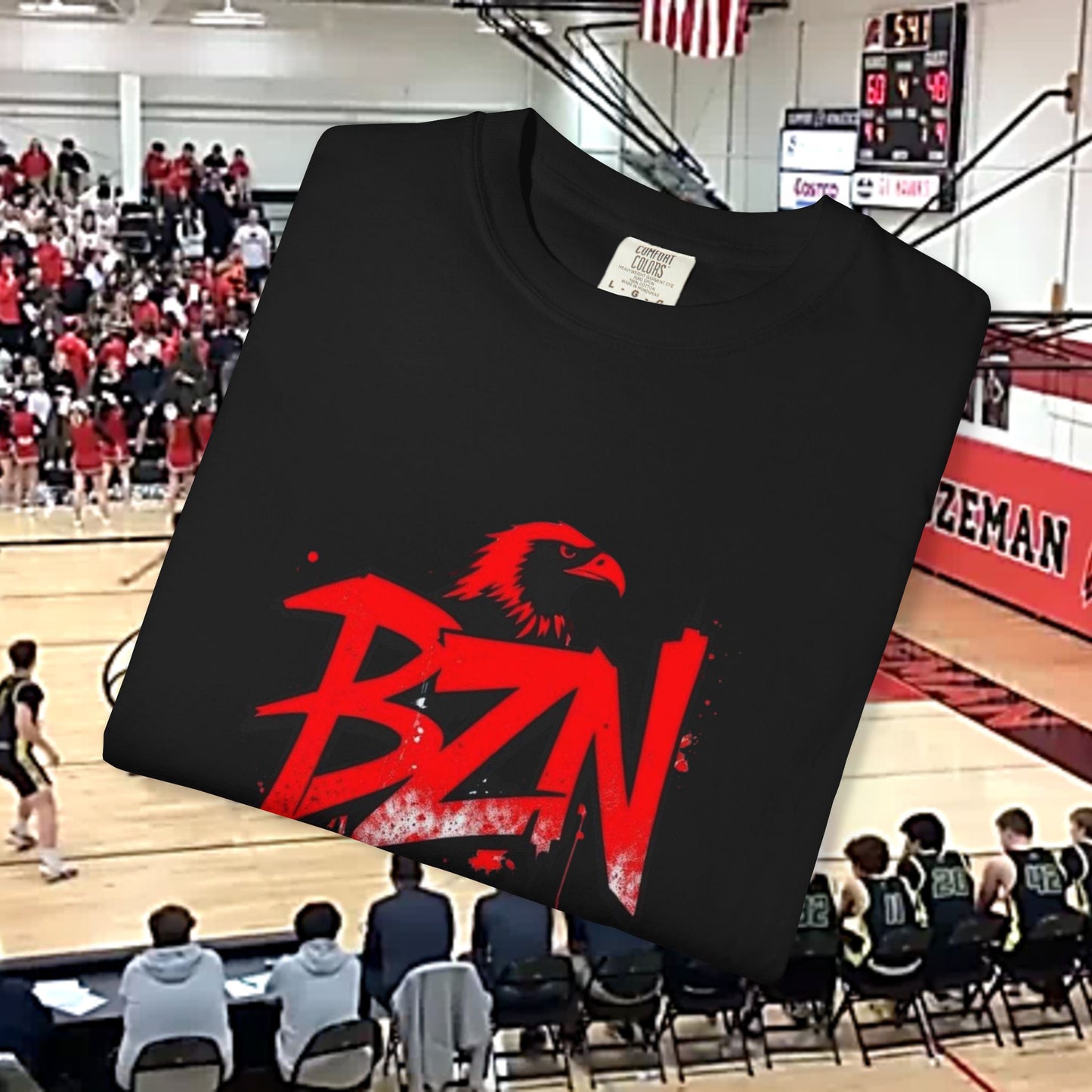 Bozeman Spirit Unisex Garment-Dyed T-Shirt, Athletic Wear, Fan Tee, Casual Style, Game Day Shirt, School Pride Apparel