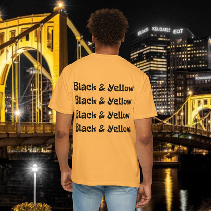 Pittsburgh Black & Yellow Vertical Tee