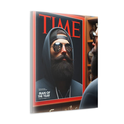 Man of the Year Canvas Art Print, Gift for Him, Cool Wall Decor, Unique Art Piece for Friends, Men's Room Decor, Birthday Gift Idea