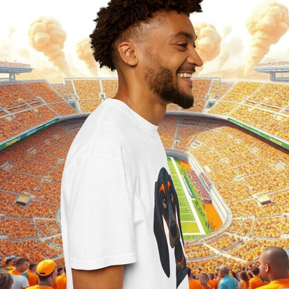 Garment-Dyed Dog Portrait T-Shirt, Sports Fans, Gameday Gift, Casual Wear, Unisex Tee, Perfect for Tailgates