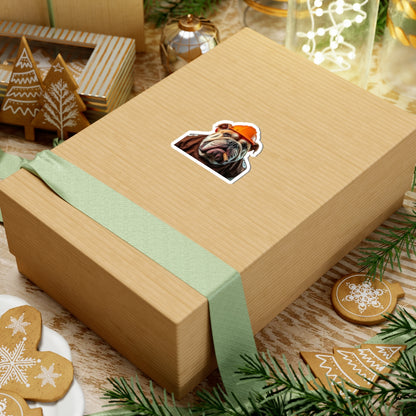 Bulldog Construction Kiss-Cut Stickers | Funny Dog Stickers, Laptop Decals, Unique Gift, Pet Lover Decor, Cute Home Office