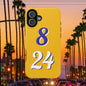 Vibrant Sports Phone Case, 8 24 Tribute, Impact-Resistant Case, Gift for Basketball Fans, Durable Phone Cover, Summer Vibe, Celebration
