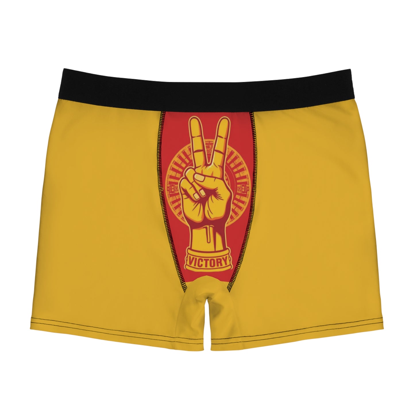 Victory Men's Boxer Briefs - Fun Gift, Unique Underwear, Stylish Loungewear, Quirky Fashion, Perfect for Celebrations