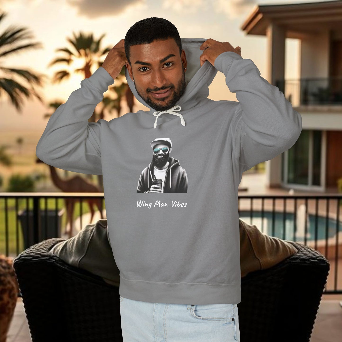 Unisex Wingman Vibes Hoodie, Casual Style Sweatshirt, Perfect Gift for Friends, Lightweight Hoodie for Everyday Wear