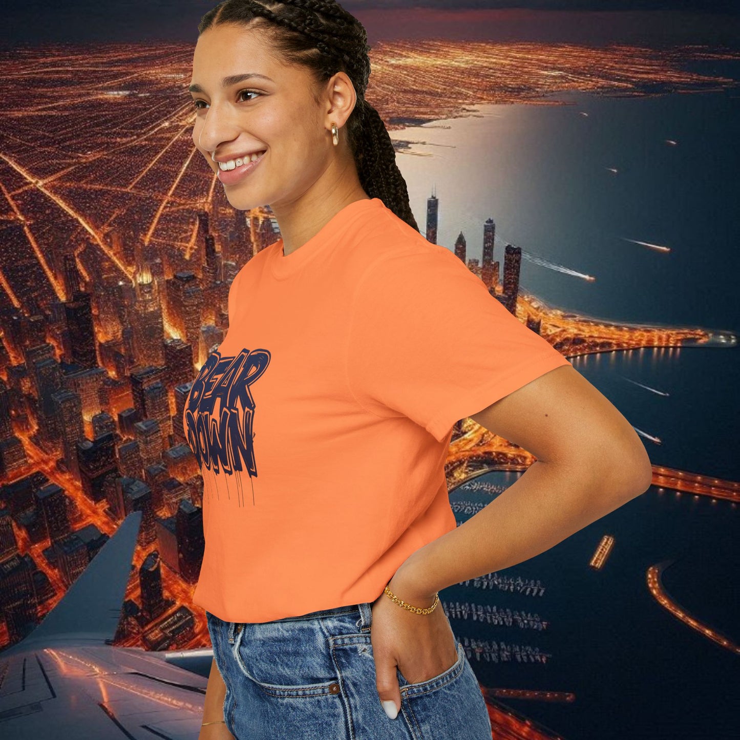 Vibrant Bear Down Unisex T-Shirt | Trendy Graphic Tee, Casual Wear, Gift for Sports Fans, Summer Style.