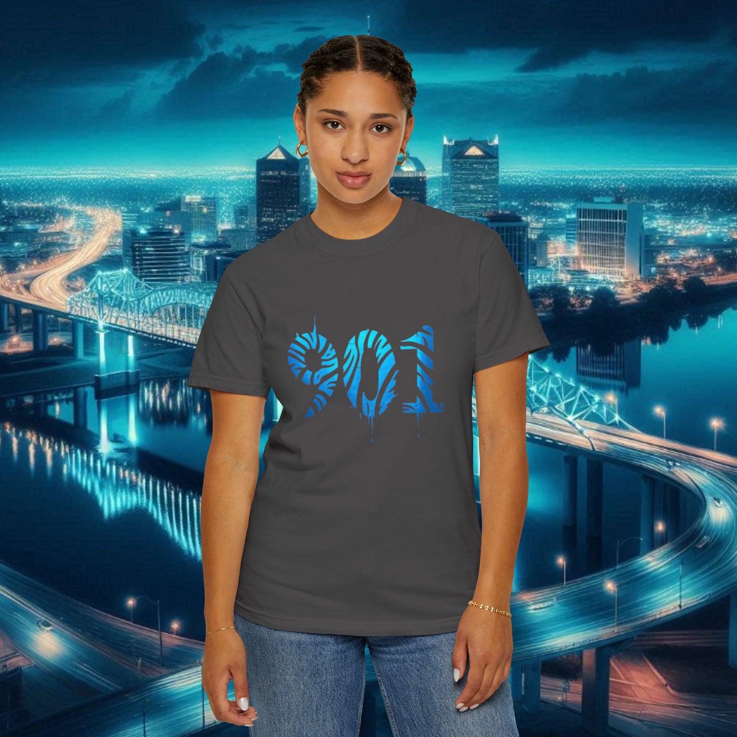 Memphis T-Shirt with 901 Design, Casual Graphic Tee, Unisex Wear, Trendy Apparel, Gift for Memphis Fans