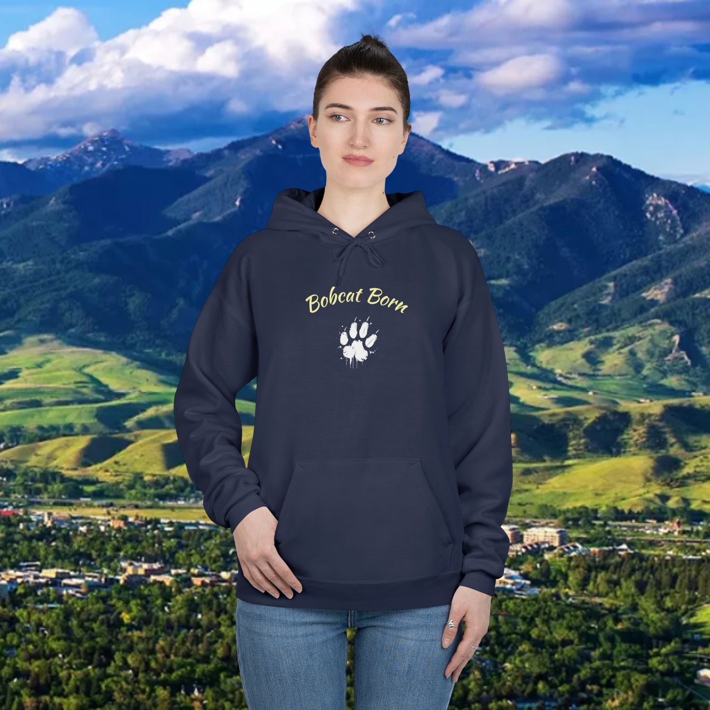 Bobcat Born Eco-Friendly Hoodie - Unisex, Casual Layer, Perfect for Students, Wildlife Lovers, College Spirit Wear, Gift Idea