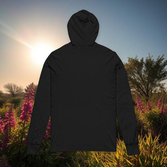 Stylish Hooded Long Sleeve Tee, Perfect for Sports Events, Casual Wear, Gift for Fans, Cozy Streetwear, Unique Design