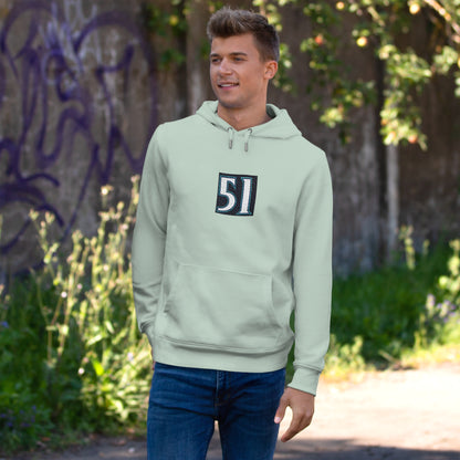 Legends #51 Hooded Sweatshirt - Cozy Gift for Him/Her, Casual Wear, Seattle in Japanese, Streetwear