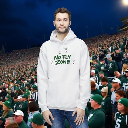 Unisex Hoodie, No Fly Zone Sweatshirt, College Apparel, Spartan Fan Gear, Gift for Him/Her, Made in USA