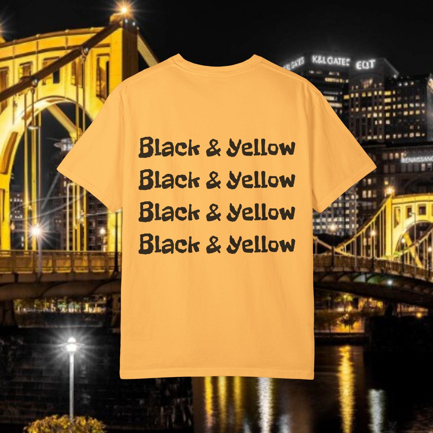 Pittsburgh Black & Yellow Vertical Tee