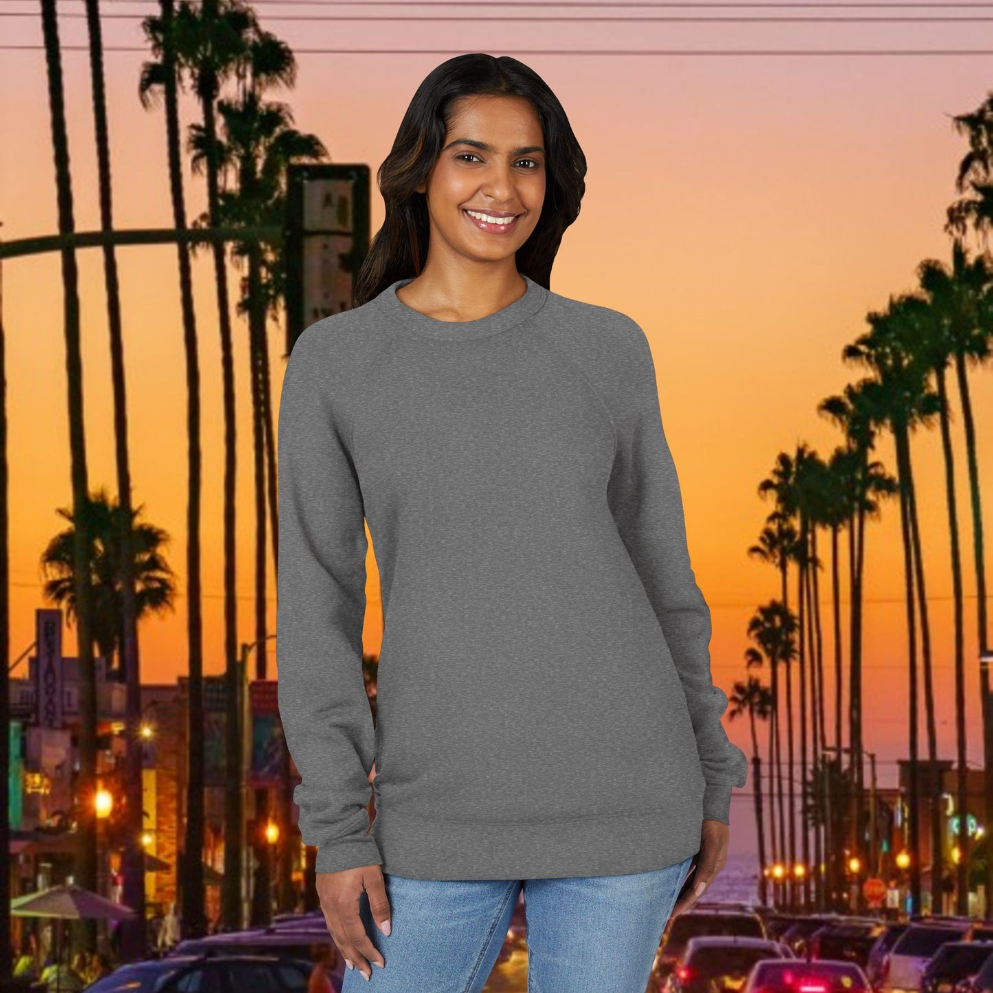LA Script Raglan Sweatshirt, Super Soft Material and Comfortable Stylish Fit