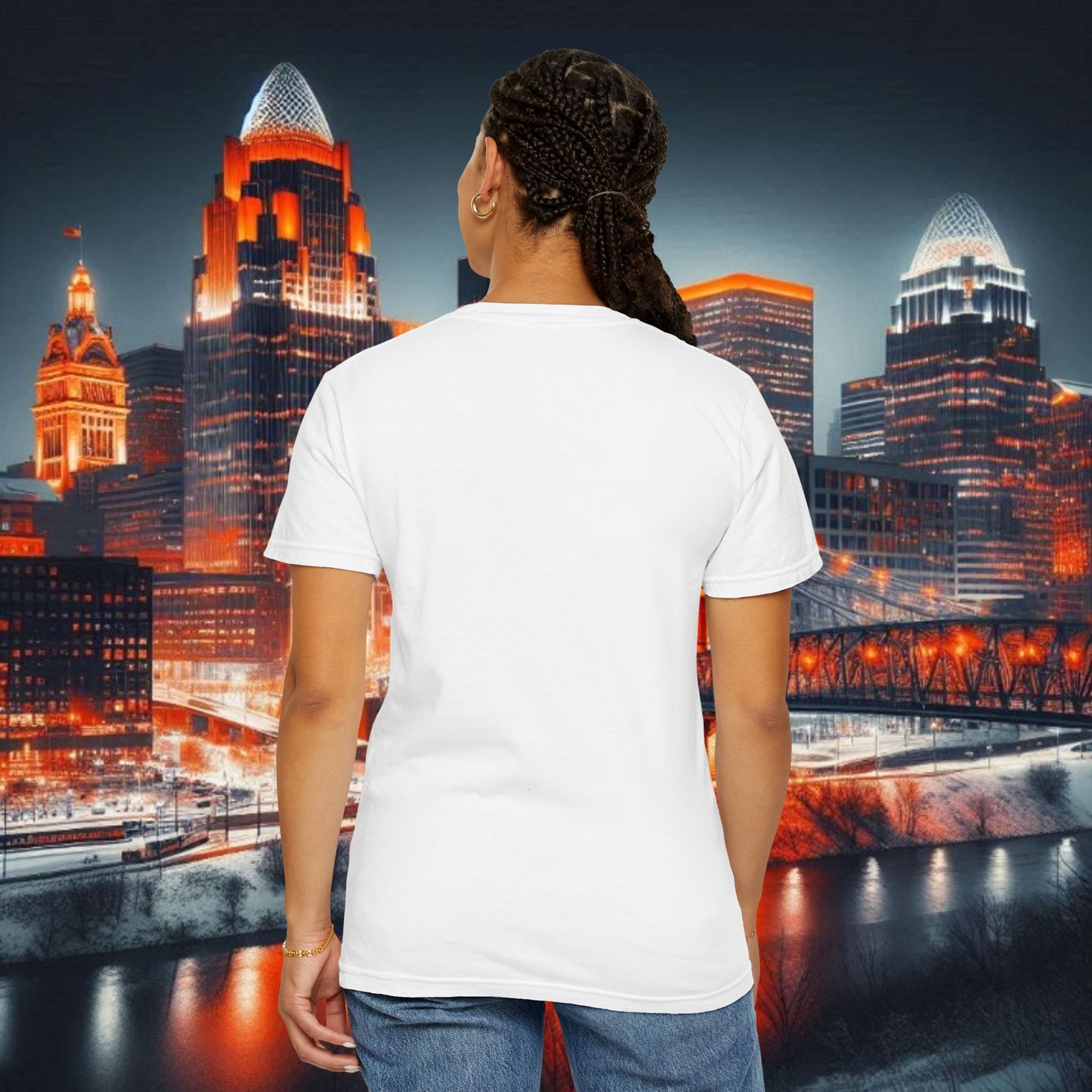 Cincinnati Script T-Shirt — Retro City Name Tee, Tri-Blend, Ultra Comfort, Perfect for Gameday