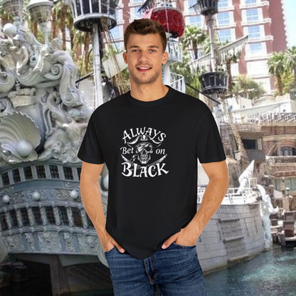 Always bet on Black Graphic Tee, Skull Shirt, Unisex Casual Wear, Football Games, Las Vegas Fans