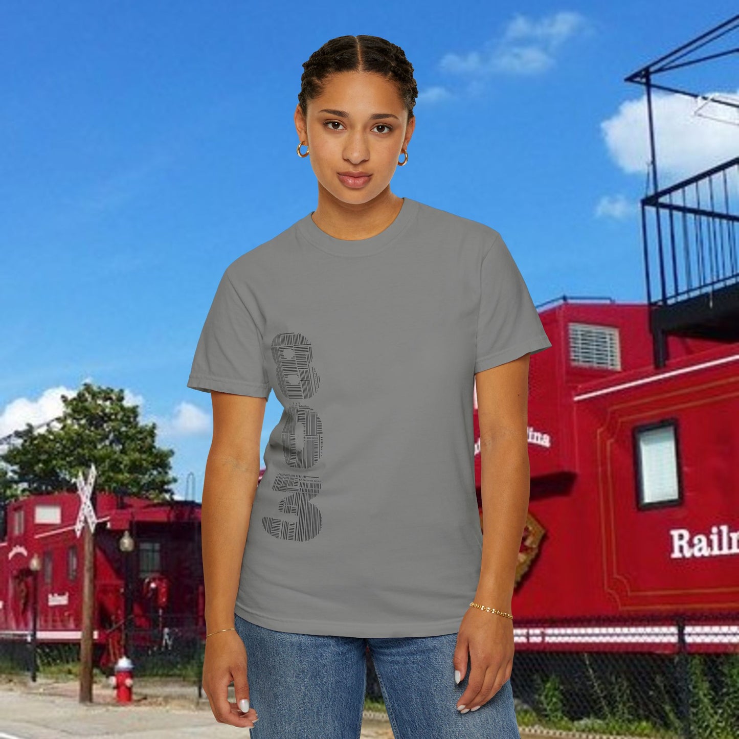 Rooster Graphic T-Shirt — Vertical '803' Design & Bold Red Rooster