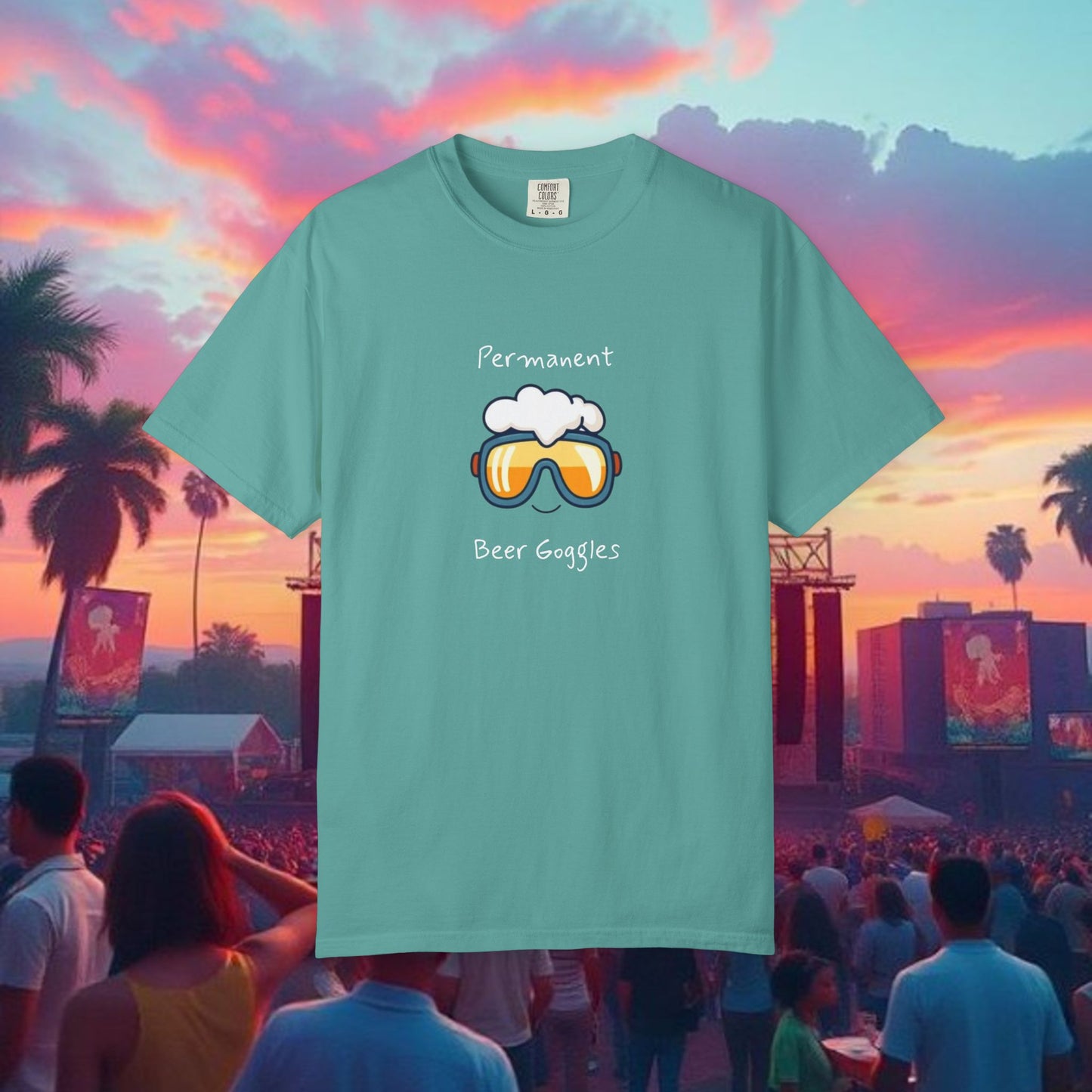 Unisex Beer Goggles Tee, Comedy T-Shirt, Festival Shirt, Funny Summer Tee, Barbecue Outfit, Gift for Beer Lovers