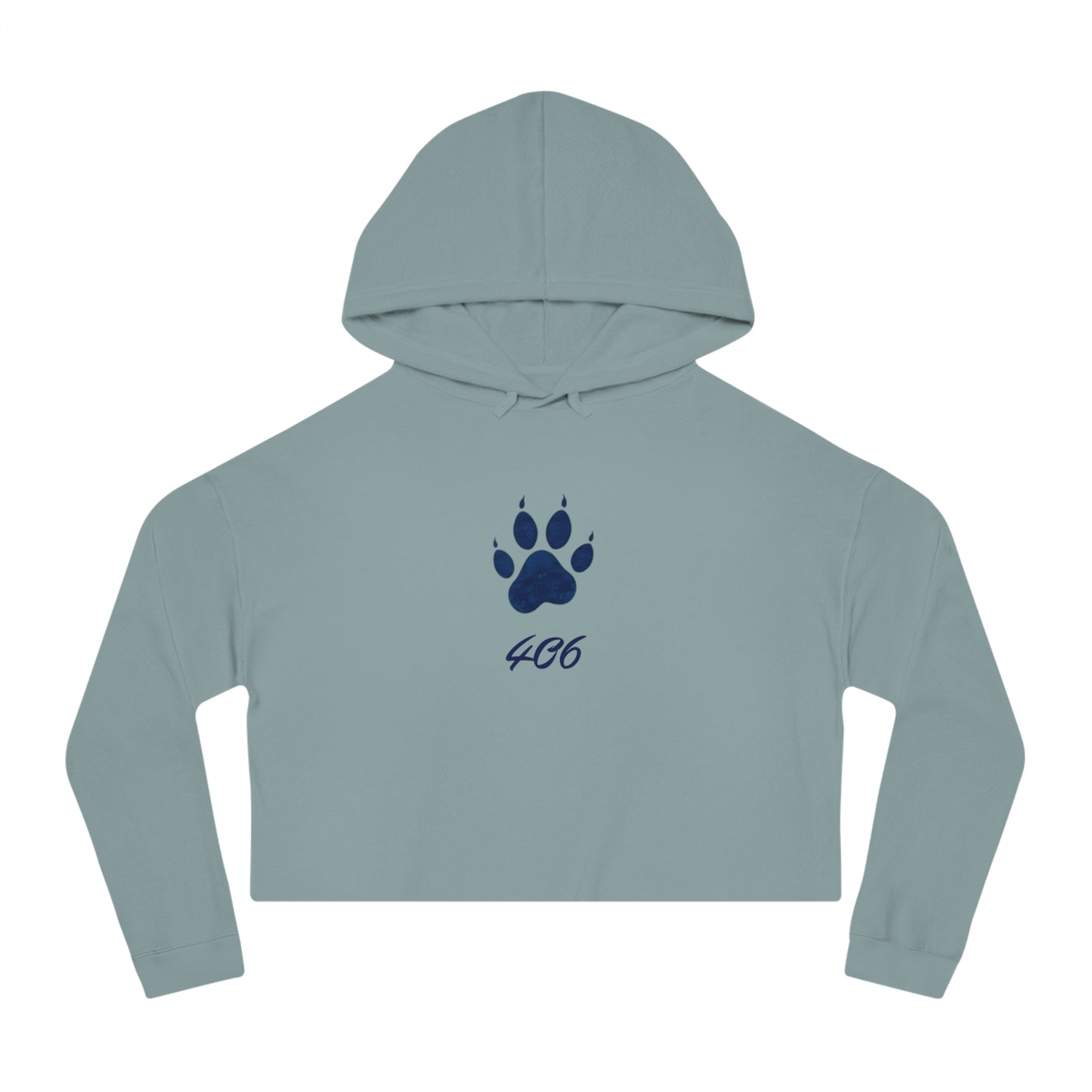 Bobcat Paw Print Cropped Hoodie, Tailgate Sweatshirt, College Football Game Day Top, Women's Hooded Sweater, Bobcat Lover Gift, Animal Print