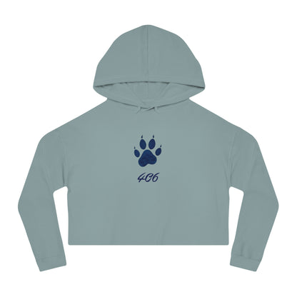 Bobcat Paw Print Cropped Hoodie, Tailgate Sweatshirt, College Football Game Day Top, Women's Hooded Sweater, Bobcat Lover Gift, Animal Print