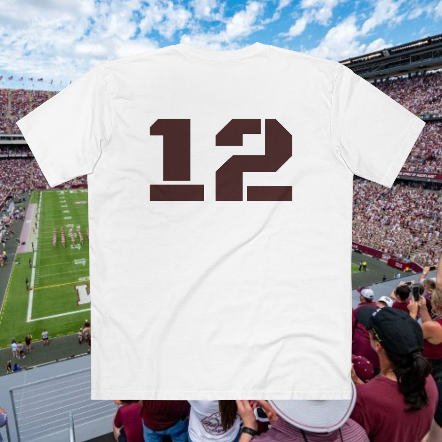 College Station 12th Man Adult Staple Tee, Trendy College T-Shirt, Perfect for Students, Unique Graduation Gift, Comfy Everyday Wear