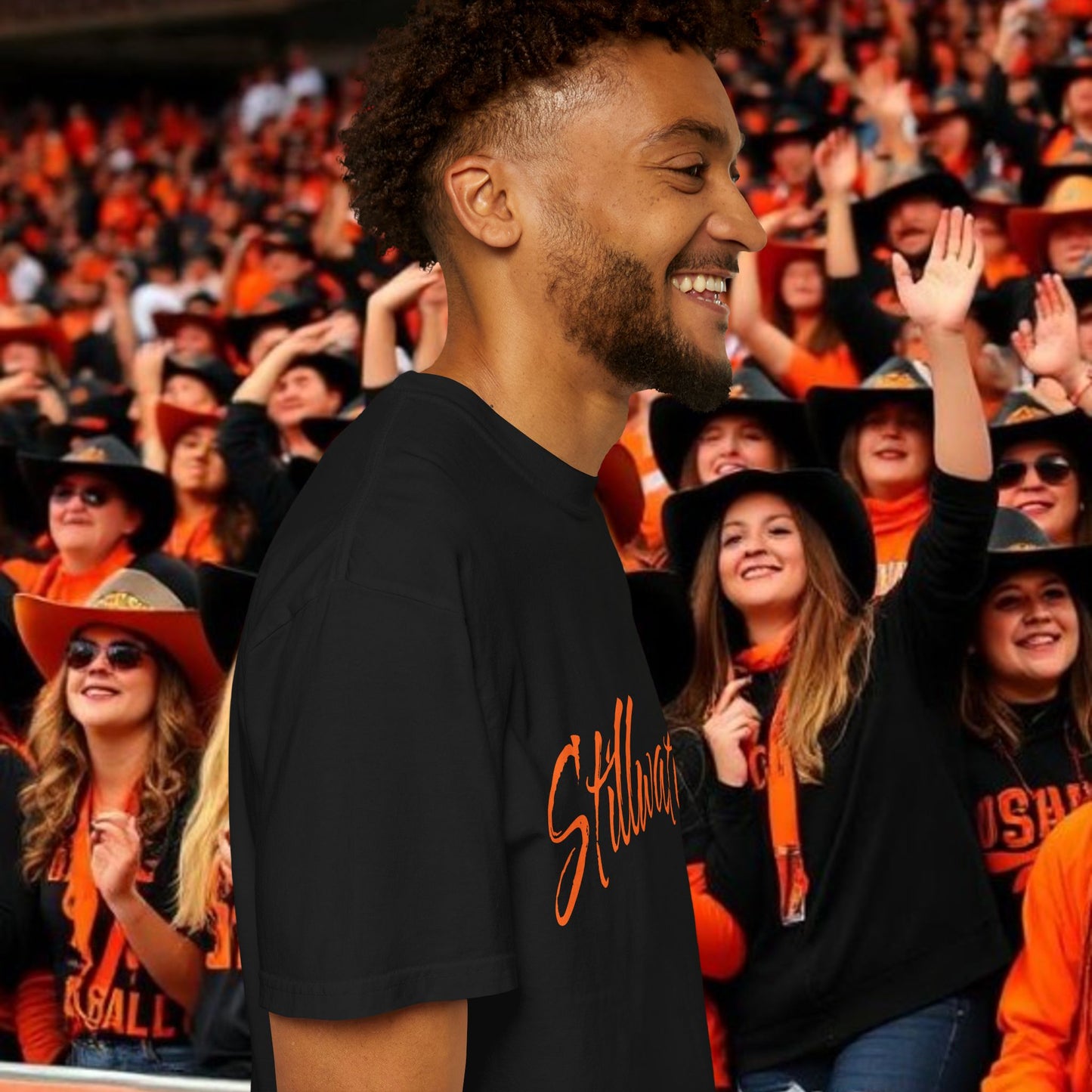 Stillwater Script T‑Shirt — Casual City Pride Tee, Soft-Style Shirt, Perfect for Gameday