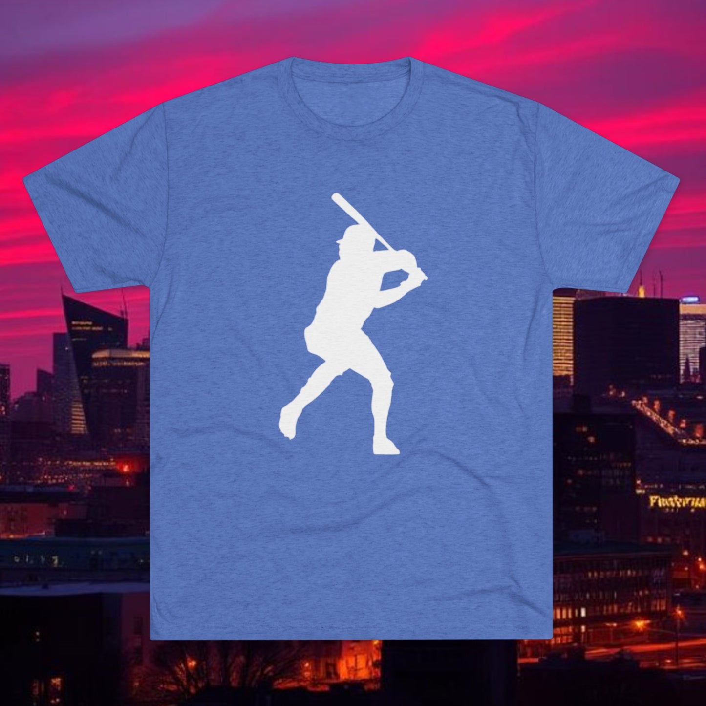 Baseball Stars Batter Silhouette Tee — Back Number '3' Player Shirt
