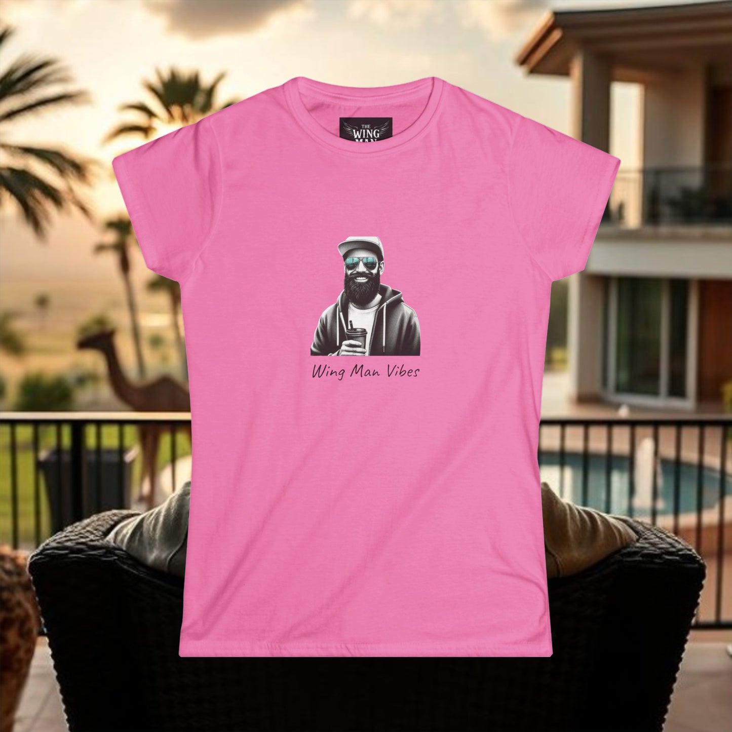 Wing Man Vibes Women's Softstyle Tee - Chill Vibes for Everyday Comfort, Graphic Tee, Casual Wear, Gift for Her, Summer Style, Inspirational Fashion