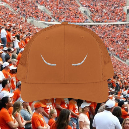 Horns Snapback Trucker Cap, Sport Cap, Game Day Hat, College Football Cap, Outdoor Apparel, Team Spirit Wear