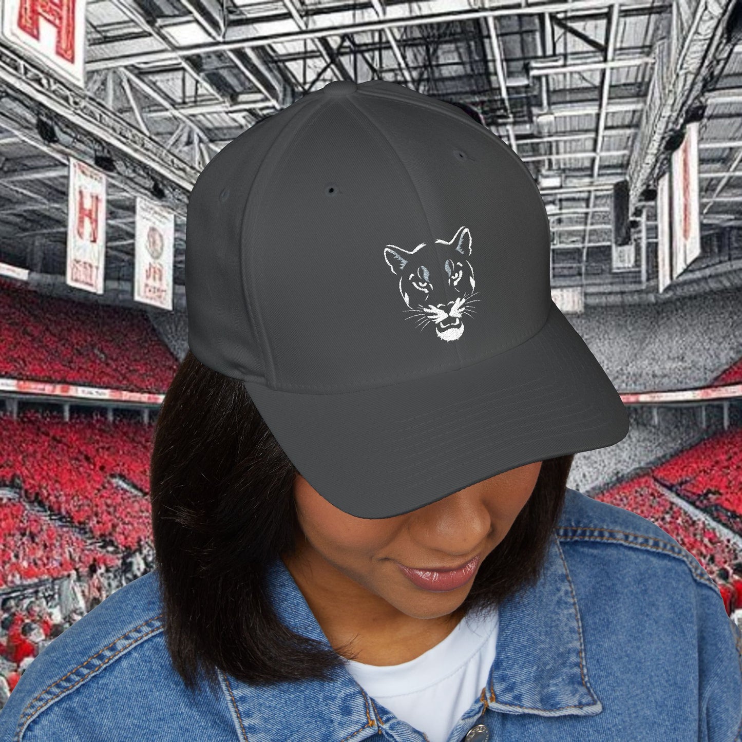 Cougar Embroidered Cap - Perfect for Outdoor Adventures, Gifts, Casual Wear, Festivals, and Sports and Houston Gameday