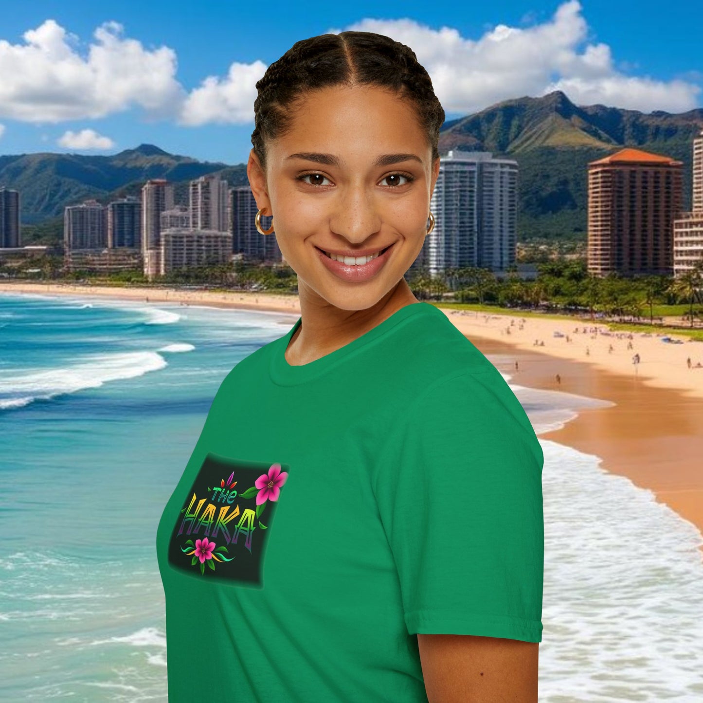 T-Shirt with HAKA Design, Tropical Vibe Tee, Perfect for Hawaii Fans, Unisex Graphic Tee, Summer Essentials, Gift for Friends