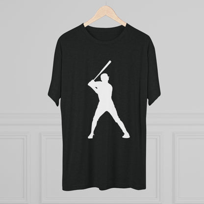Baseball Stars 99 Batter Tee — Athletic Player Silhouette T-Shirt with '99' Back Number, Tri-Blend