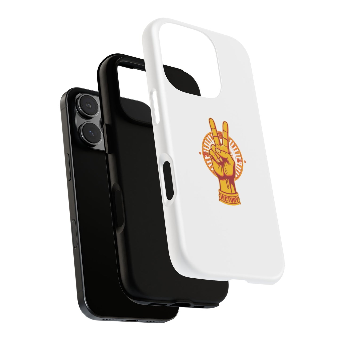 Victory Themed Stylish Phone Case - Tough Cases with Peace Sign Design, Customizable Phone Covers, Gift for Tojan Fans, Trendy Accessories