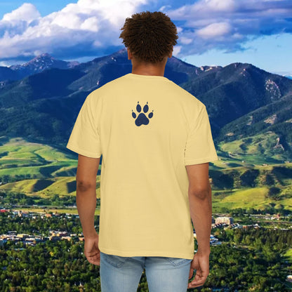 Stylish Unisex T-Shirt with Bold 41 Graphic and Paw Print, Perfect for Gameday and Tailgates.