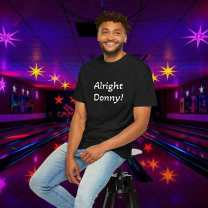 Vintage Garment-Dyed T‑Shirt — Minimal Retro Bowling Vibe, Lebowski Reference, Alright Donny